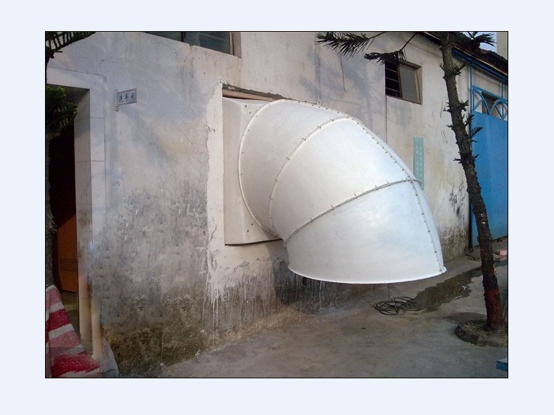 Six leaf vacuum exhaust fan directly elbow